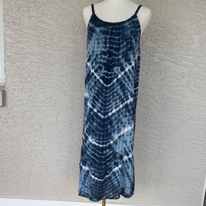 Style & Co. Blue Tie-Dye Midi Dress